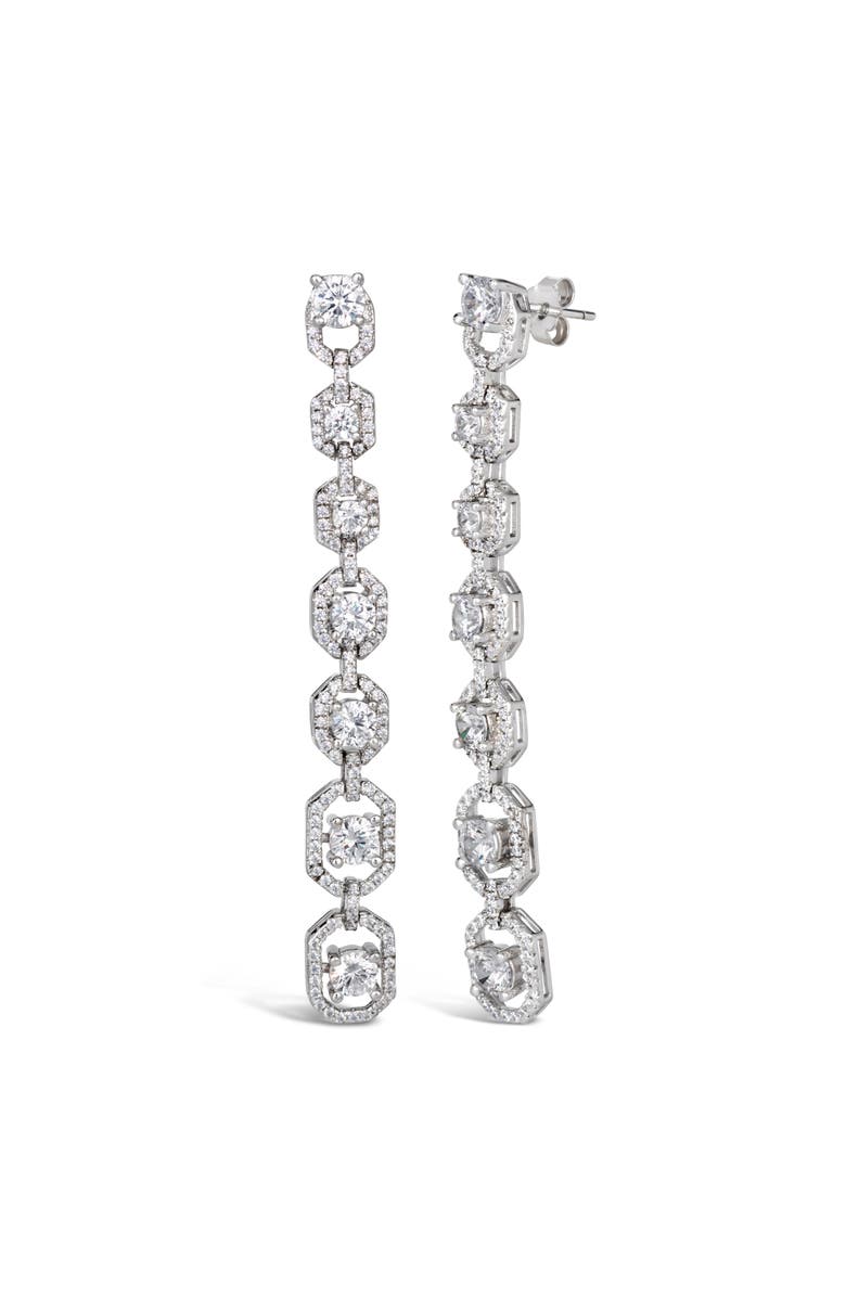 Anna Zuckerman Discontinued - El Camino 4ctw Drop Earrings, Main, color, Platinum