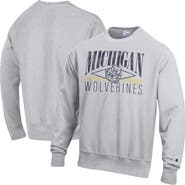 Champion Men's Champion Gray Michigan Wolverines Reverse Weave Fleece Sweatshirt