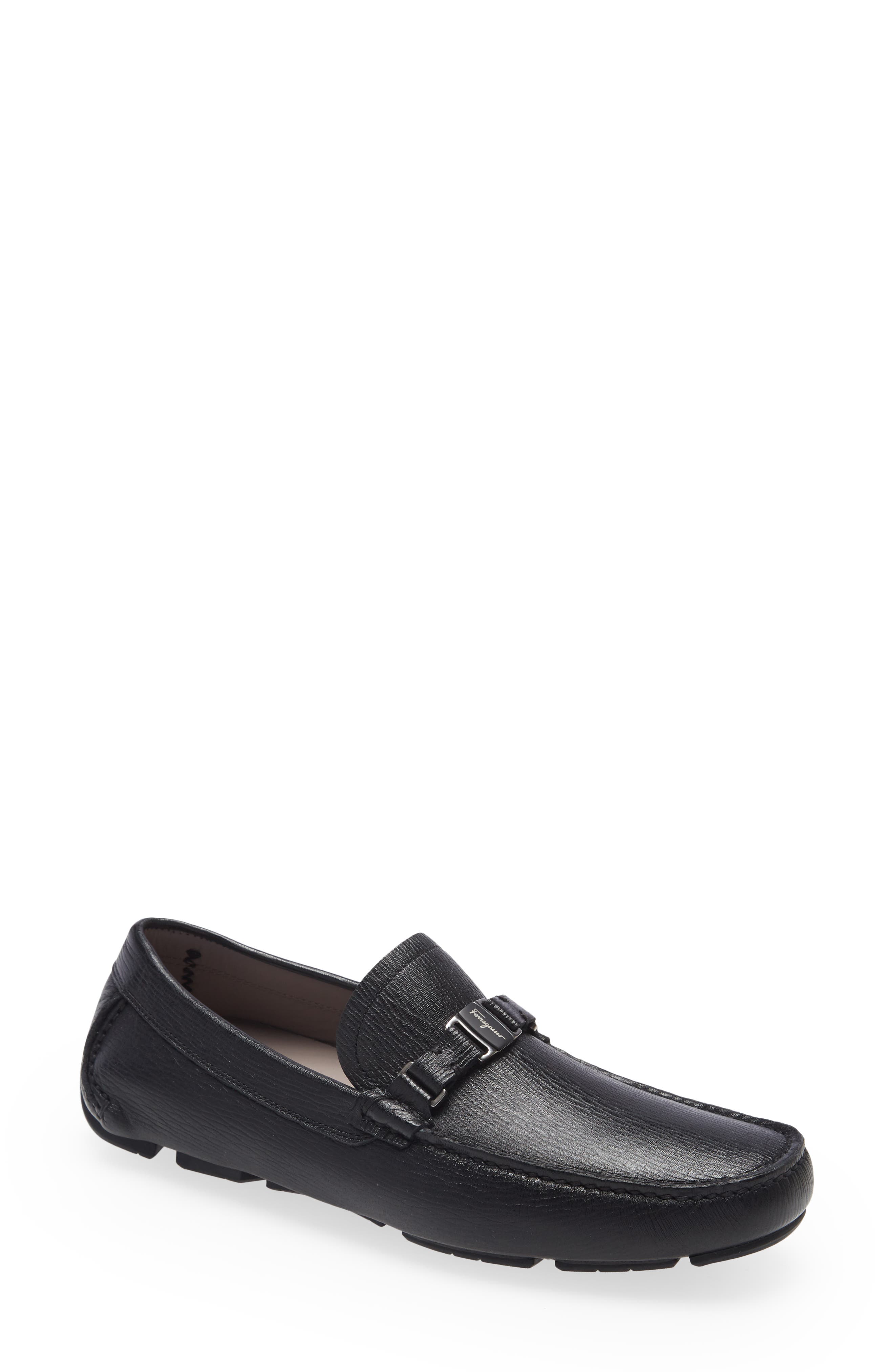 Salvatore Ferragamo Amer Driving Loafer, Main, color, BLACK
