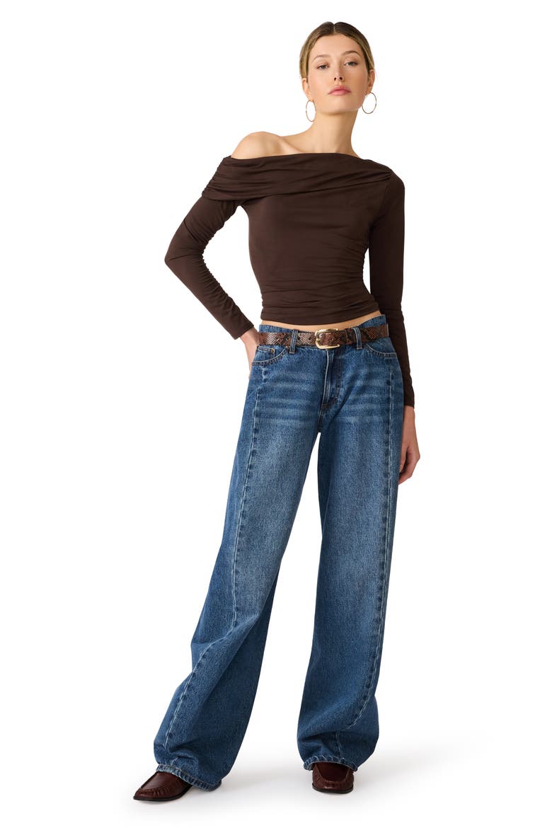 Ryder Off the Shoulder Knit Top, Alternate, color, WALNUT