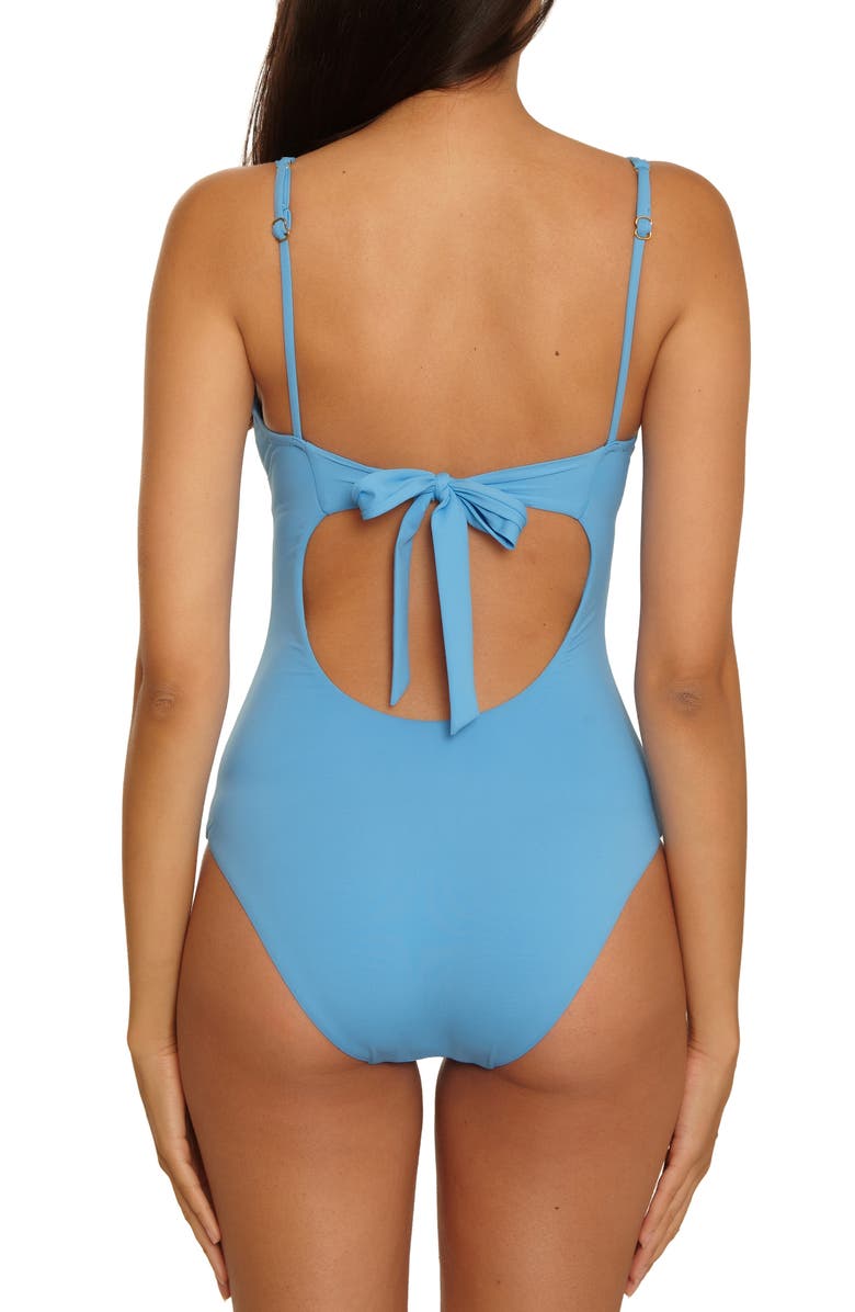 Becca Marble Canyon Ring One-Piece Swimsuit, Alternate, color, Sky Blue