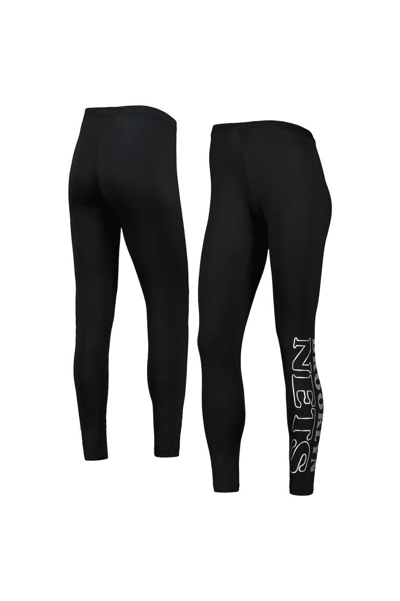 Women's G-III 4Her by Carl Banks Black Brooklyn Nets Stadium Leggings, Main, color, Black