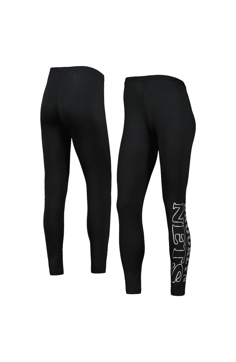 G-III 4HER BY CARL BANKS Women's G-III 4Her by Carl Banks Black Brooklyn Nets Stadium Leggings, Main, color, Black