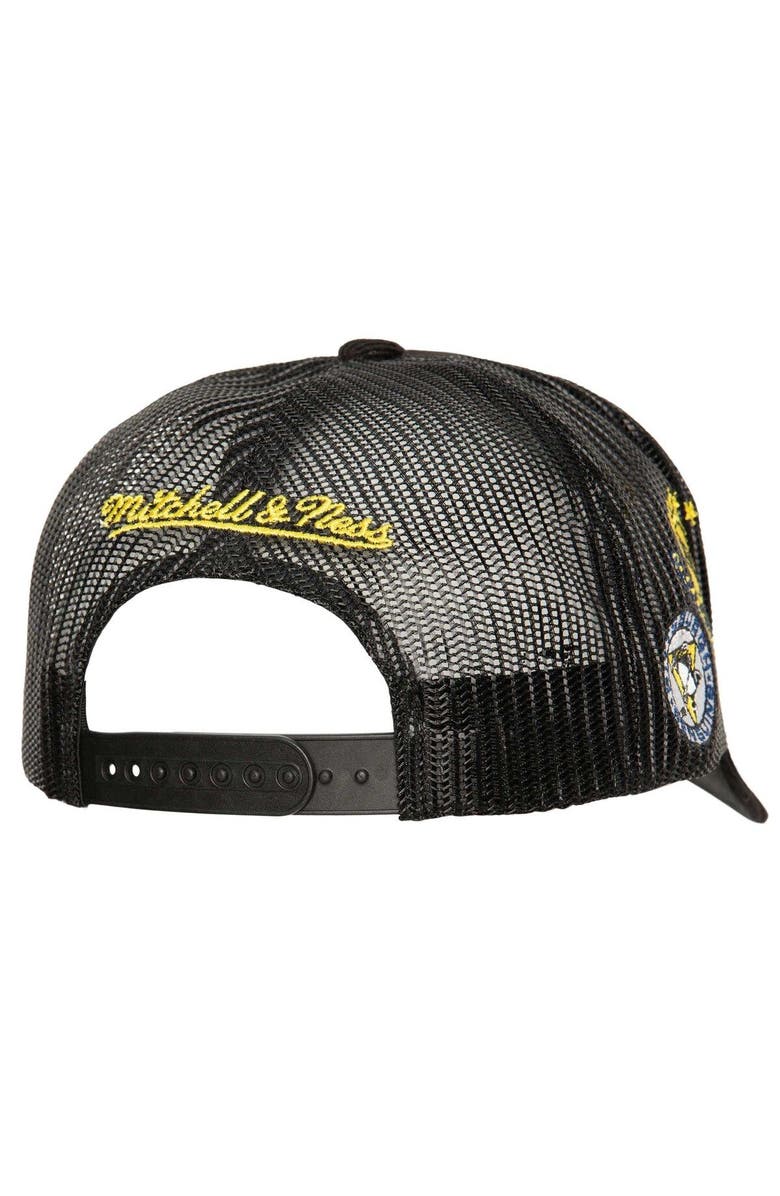 Mitchell & Ness Men's Mitchell & Ness Black Pittsburgh Penguins Times Up Classic Script Cord Trucker Adjustable Hat, Alternate, color, Black