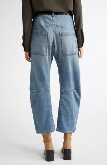 Shon High Waist Barrel Leg Jeans