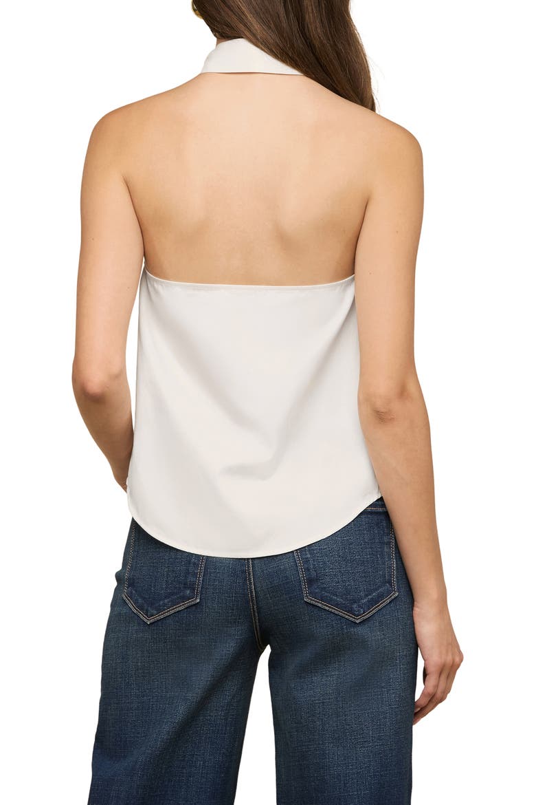 Wren Necktie Halter Top, Alternate, color, WHITE