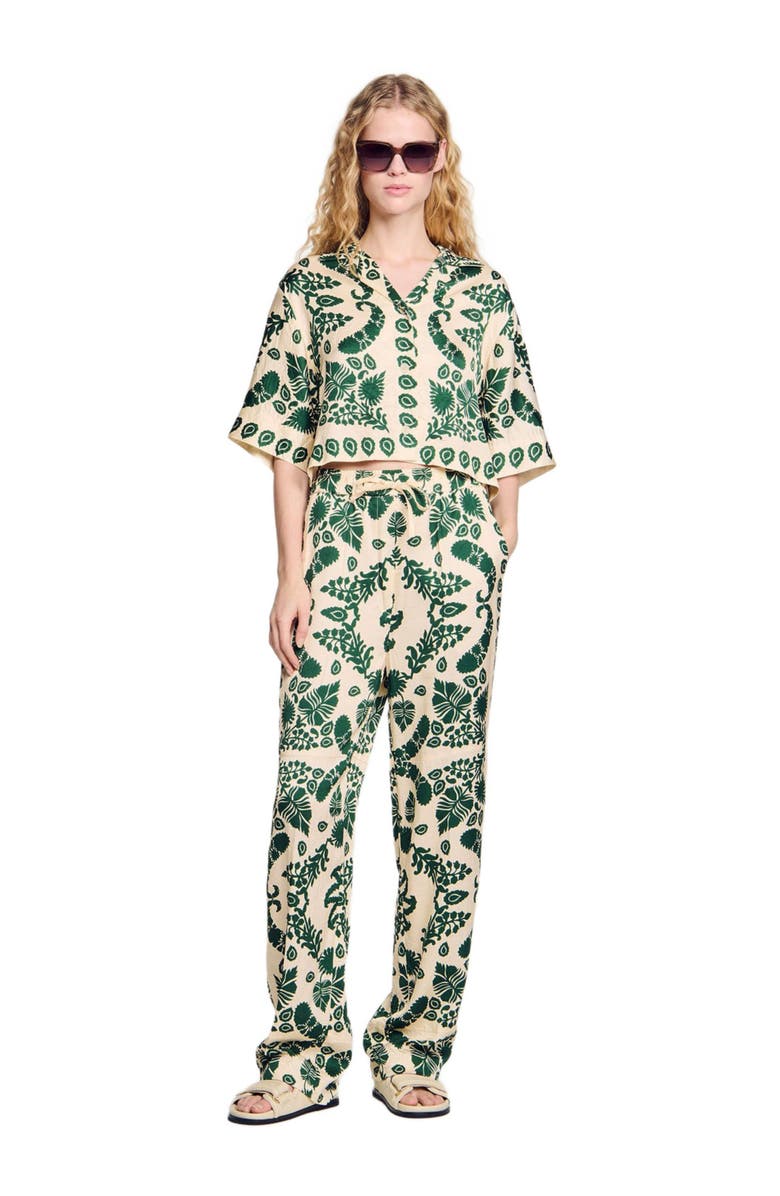 SANDRO Floral pants, Alternate, color, 