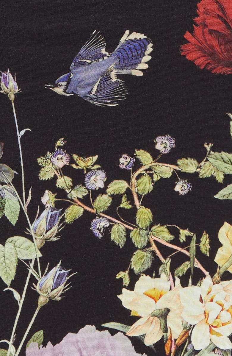 Alice + Olivia Delora Floral Print Long Sleeve Body-Con Dress, Alternate, color, Venus Floral