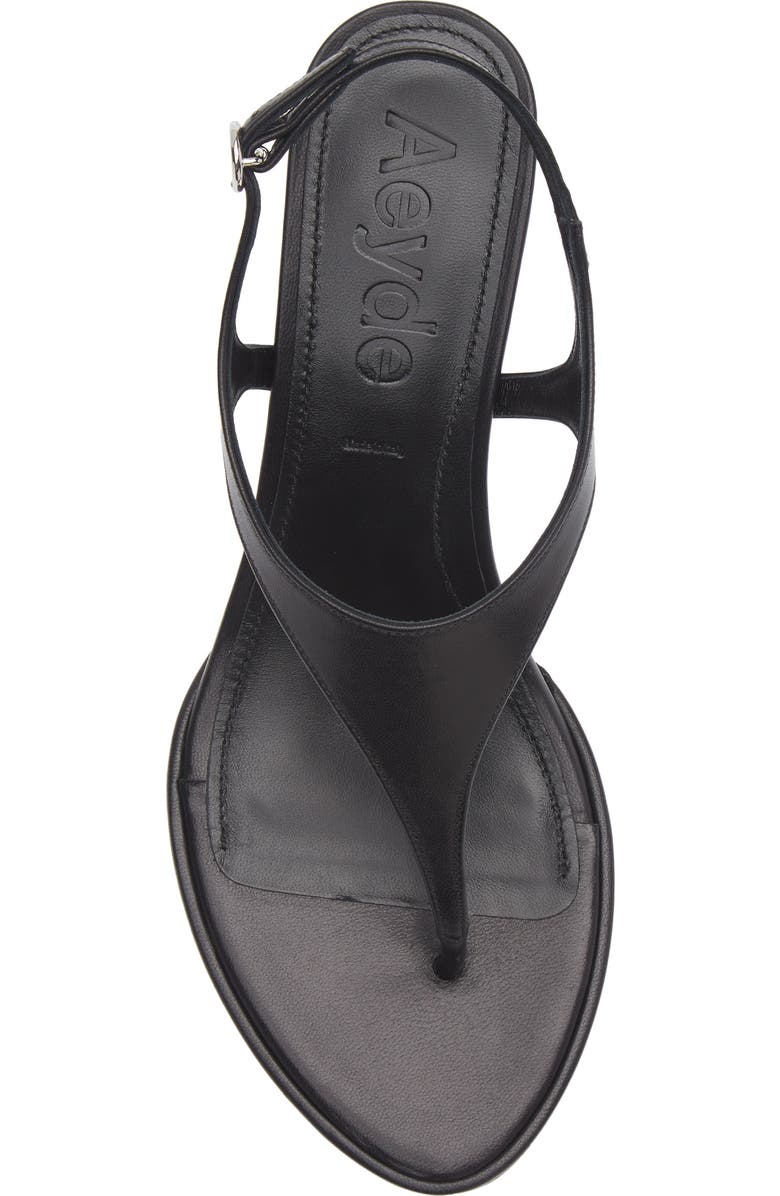 aeyde Roose Slingback Wedge Sandal, Alternate, color, Black