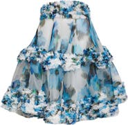 Zimmermann Alchemy Floral Silk Organza Ruffle Minidress