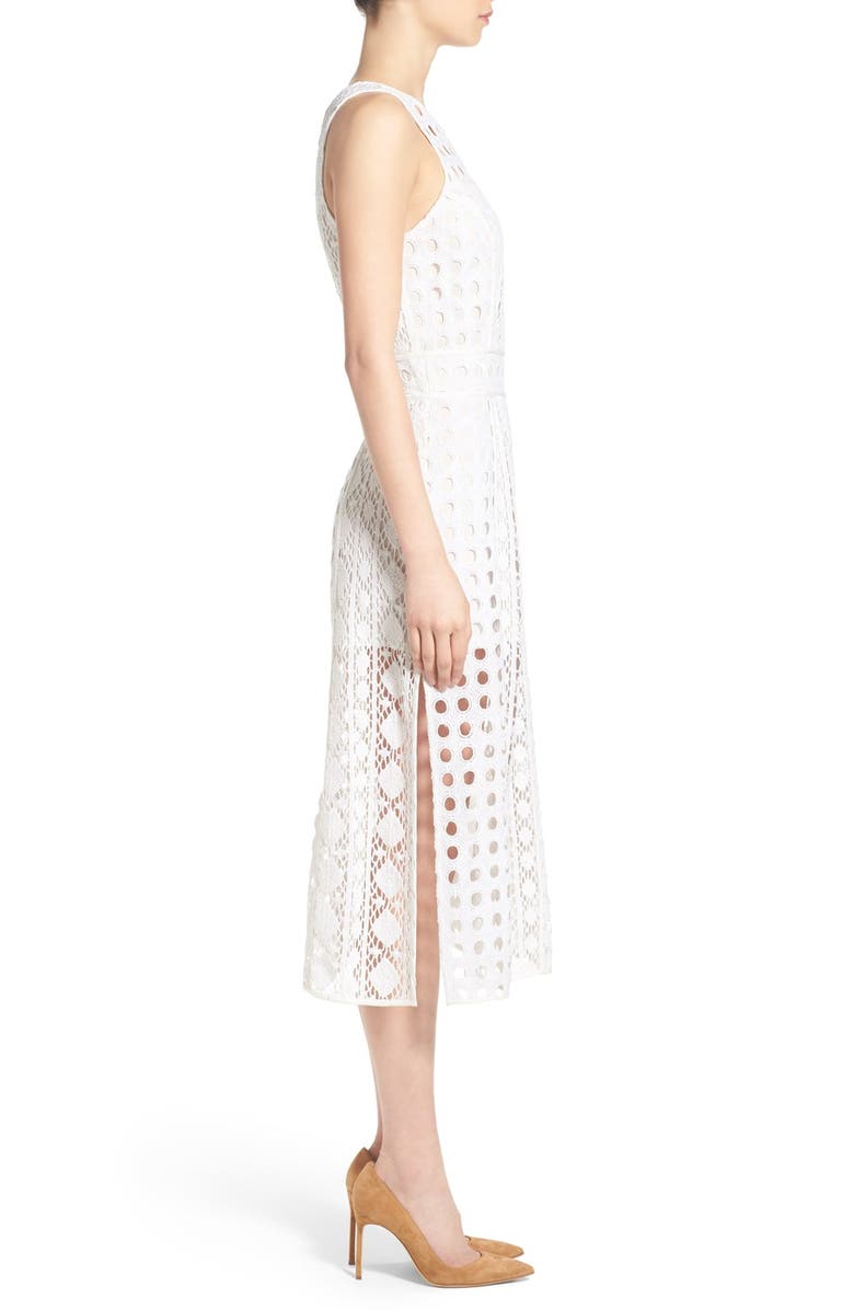 Olivia Palermo + Chelsea28 Patchwork Lace Midi Dress, Alternate, color,