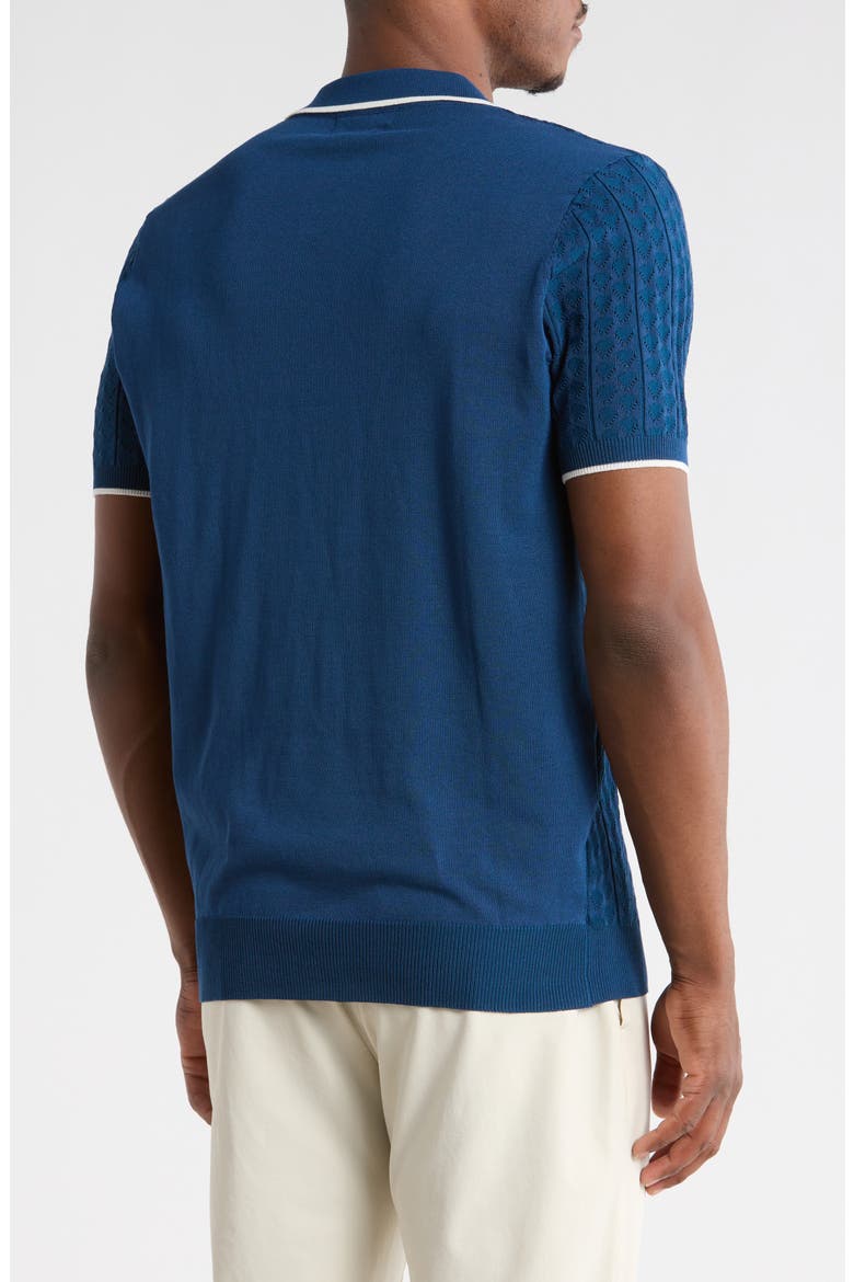 Slim Fit Polo Sweater, Alternate, color, E.BLUE