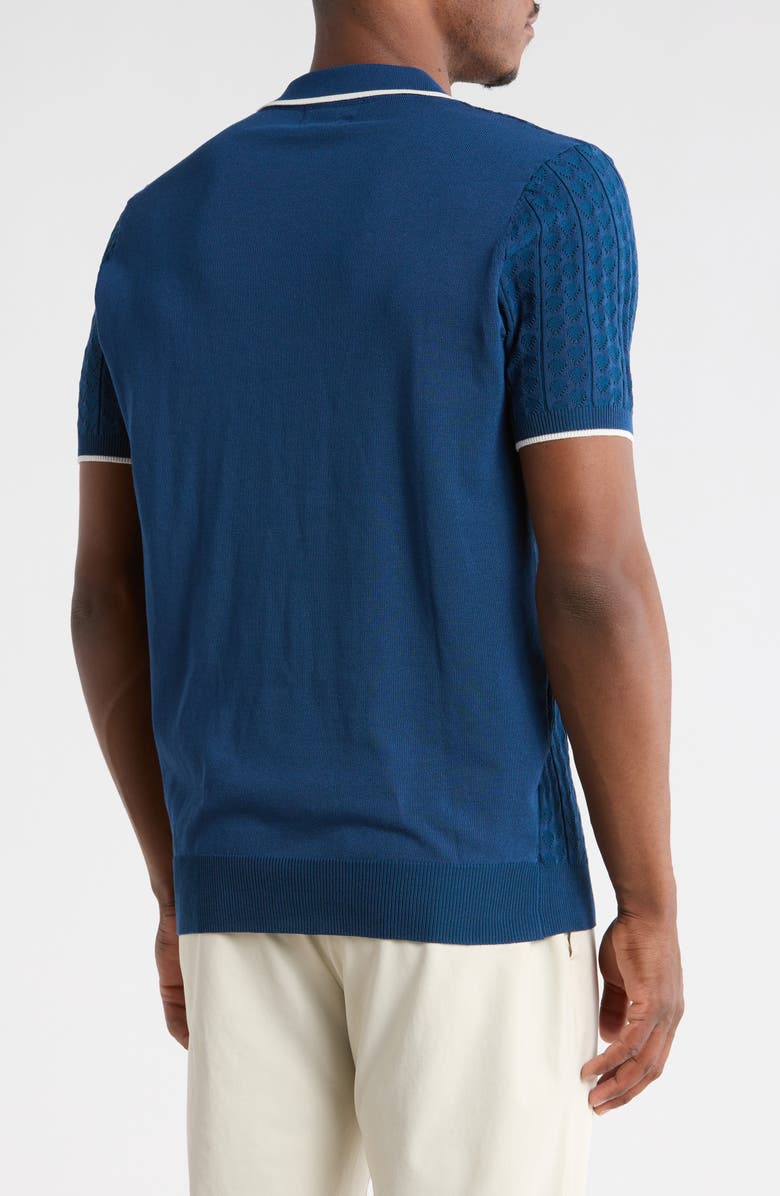 T.R. PREMIUM Slim Fit Polo Sweater, Alternate, color, E.blue