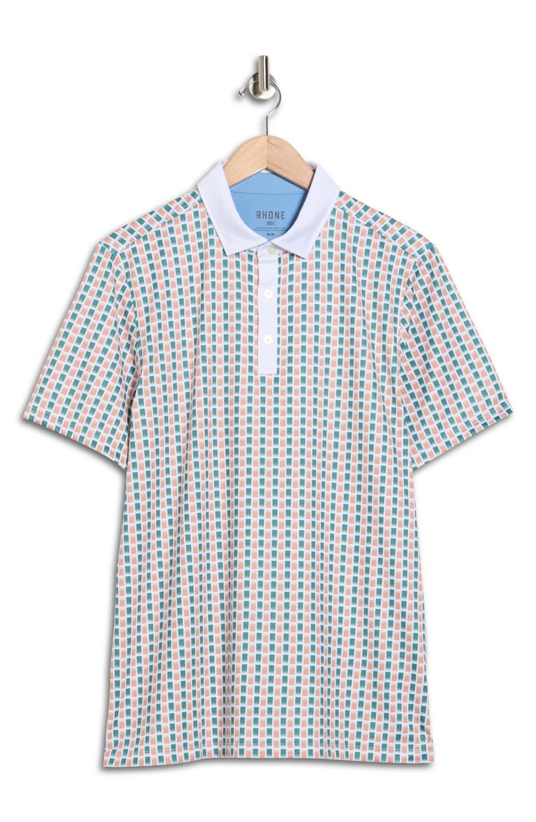 Rhone Golf Sport Knit Polo, Alternate, color, Washed Clay/ Tidal Green