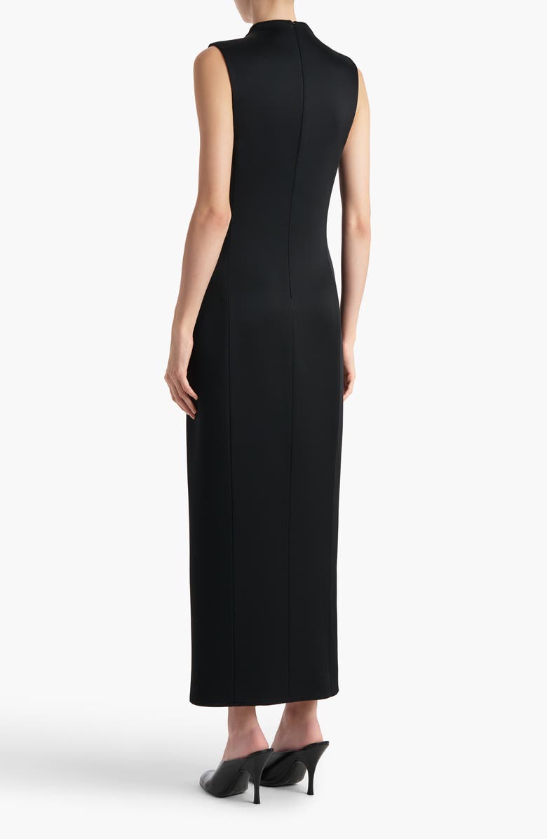 Khaite Lowen Crepe Midi Dress, Alternate, color, Black