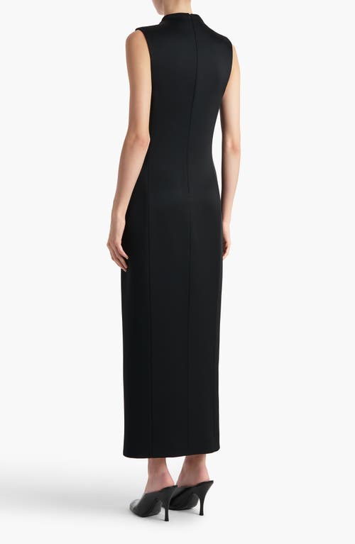 Khaite Lowen Crepe Midi Dress In Black