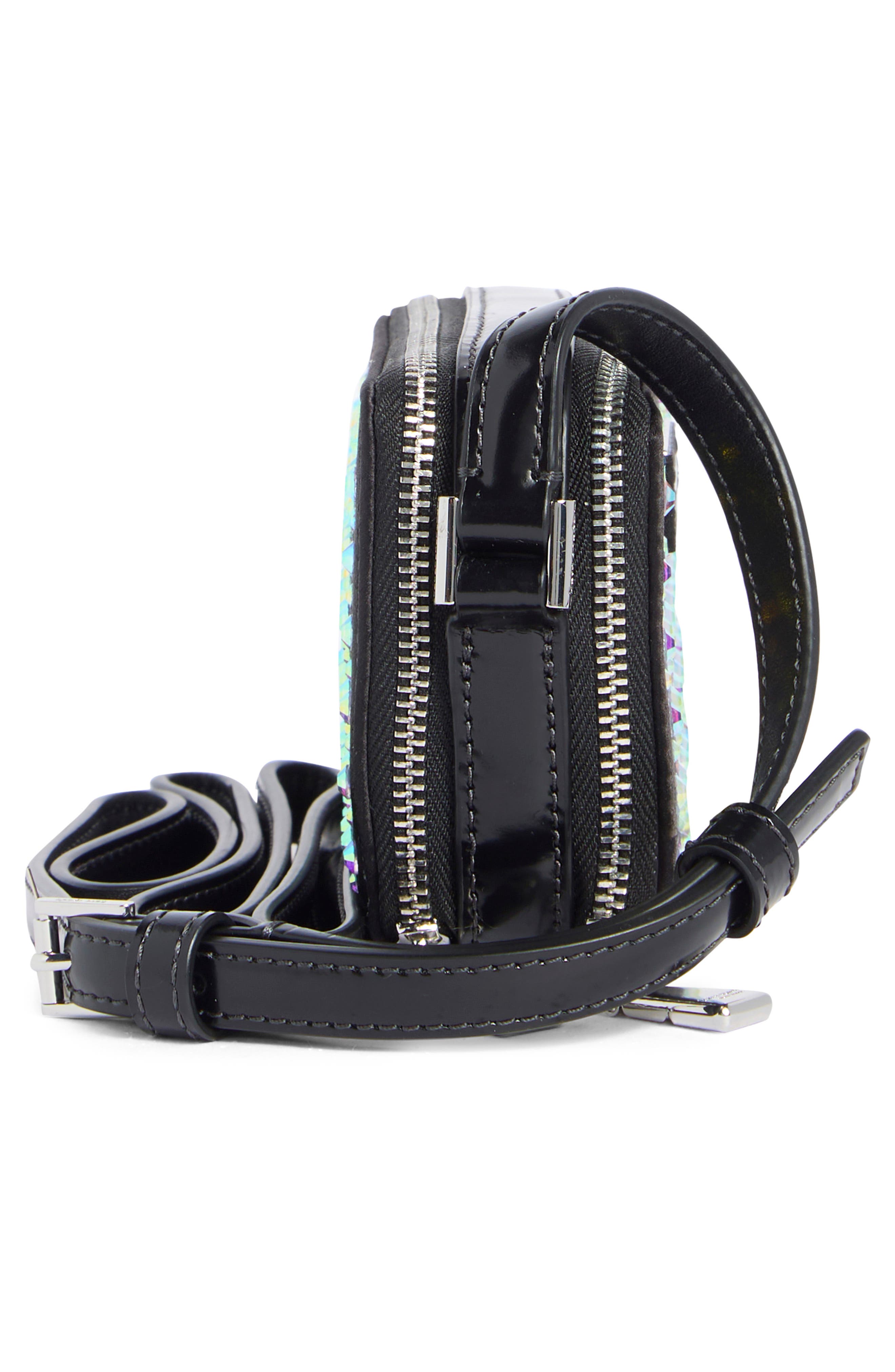 Kate Spade New York zip micro crossbody bag, Alternate, color, Black