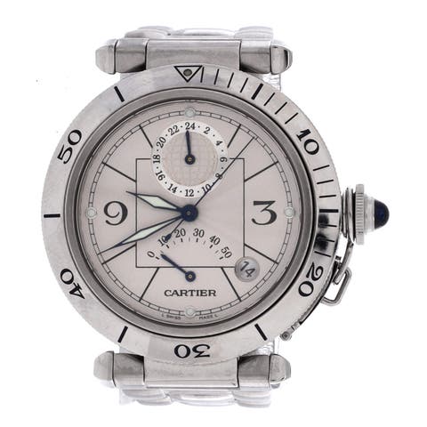 Pasha de Cartier GMT Power Reserve Automatic Watch Stainless Steel 38