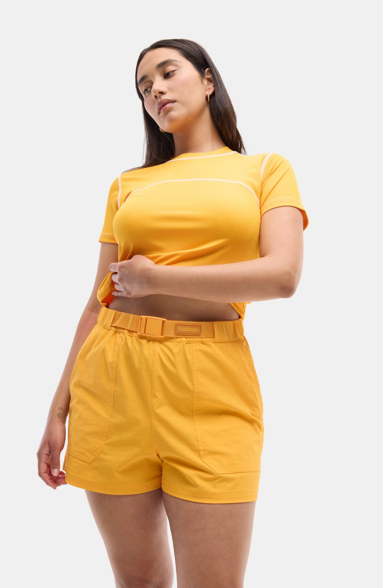 Halfdays Rosalie Trail Shorts, Alternate, color, Zinnia