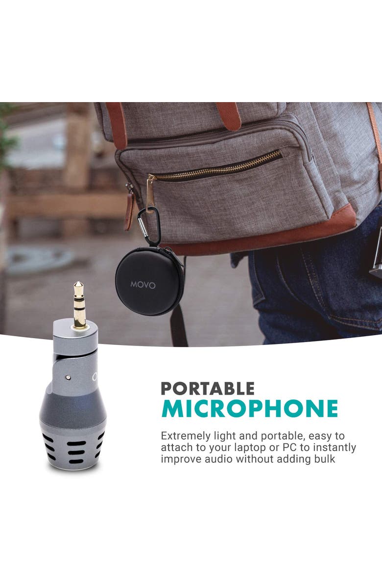 MOVO DOM2-USB Mini Omnidirectional USB Computer Microphone for PC and Mac, Alternate, color, Black