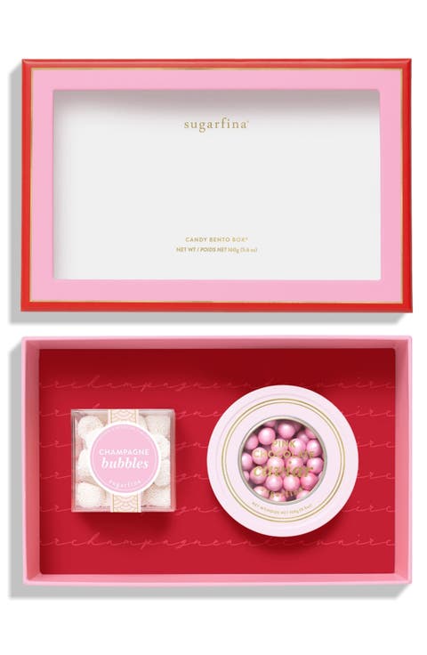 Champagne Bubbles & Pink Chocolate Caviar Gift Set Duo