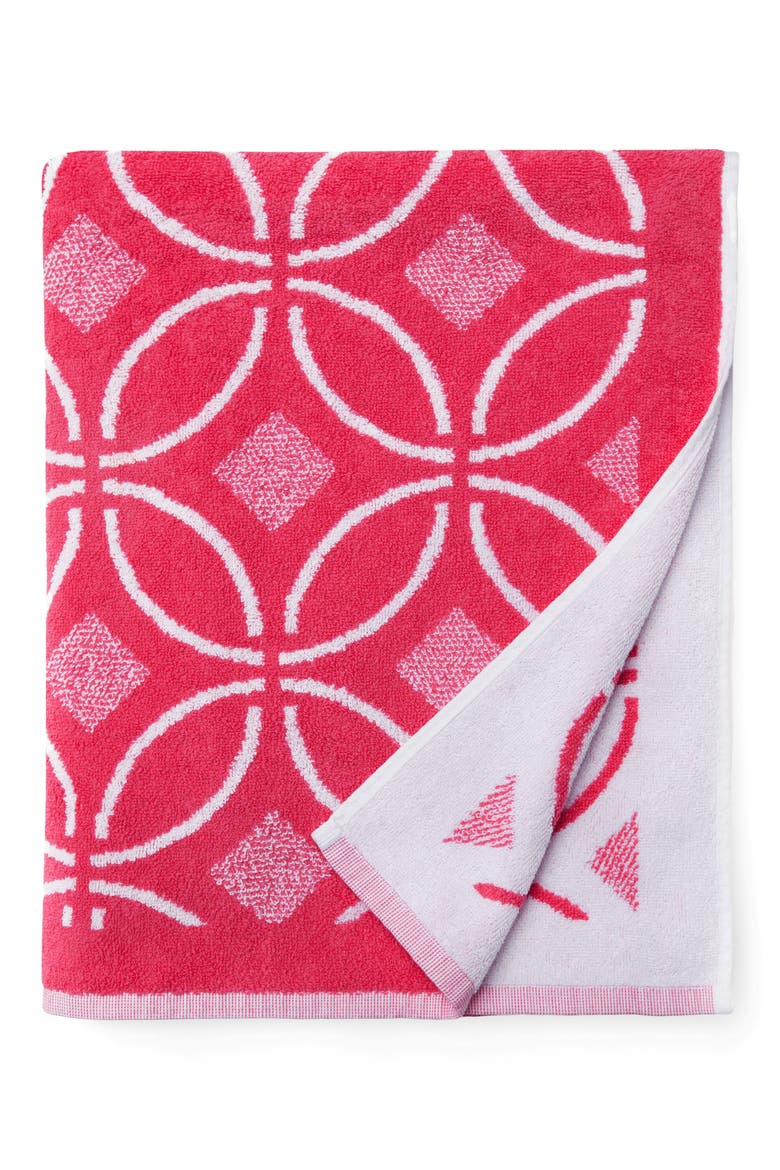 Anacapri Terry Cloth Beach Towel, Main, color, PINK