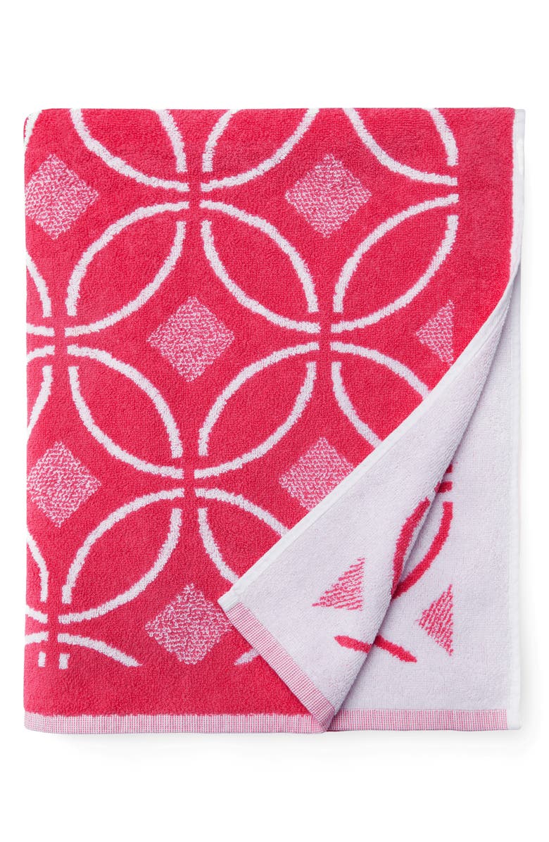 SFERRA Anacapri Terry Cloth Beach Towel, Main, color, Pink