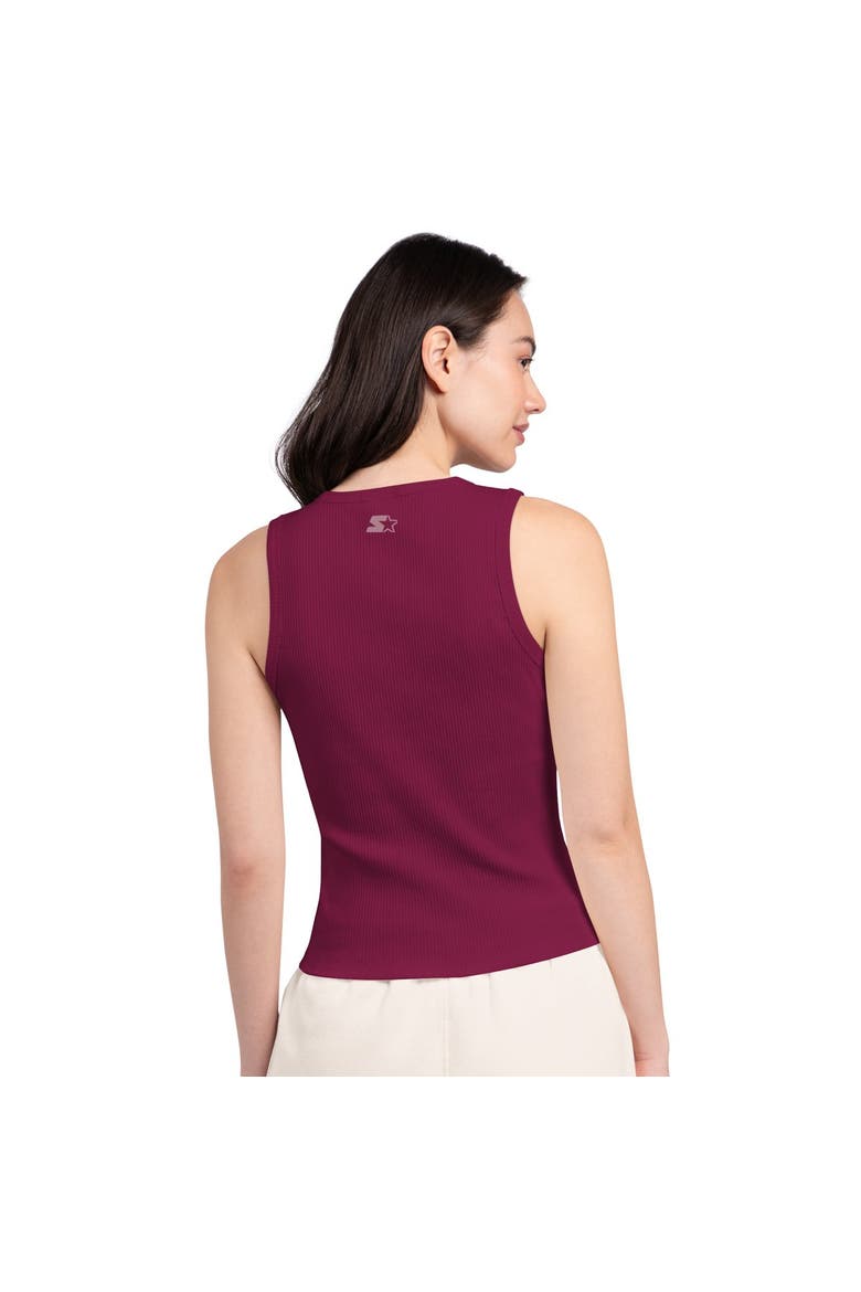 Women's  Starter  Maroon Tampa Bay Buccaneers Athleisure Cropped Tank Top, Alternate, color, Maroon