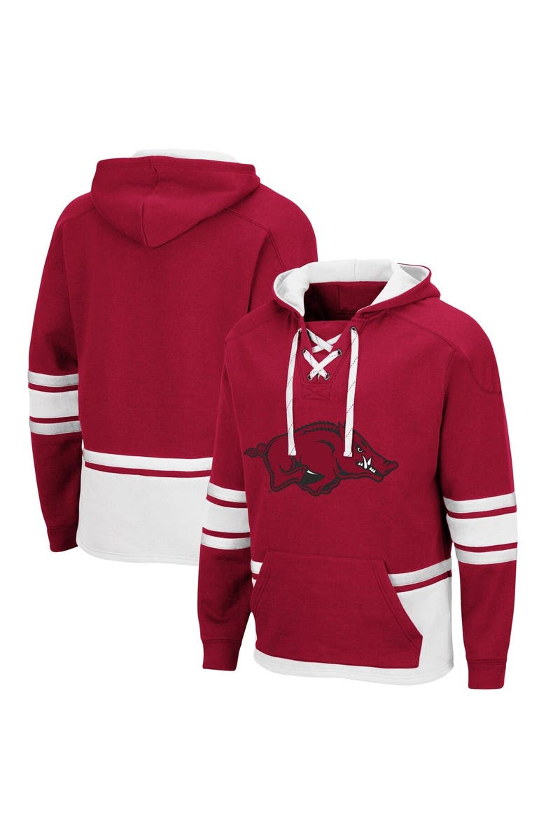 COLOSSEUM Men's Colosseum Cardinal Arkansas Razorbacks Lace Up 3.0 Pullover Hoodie, Main, color, Cardinal
