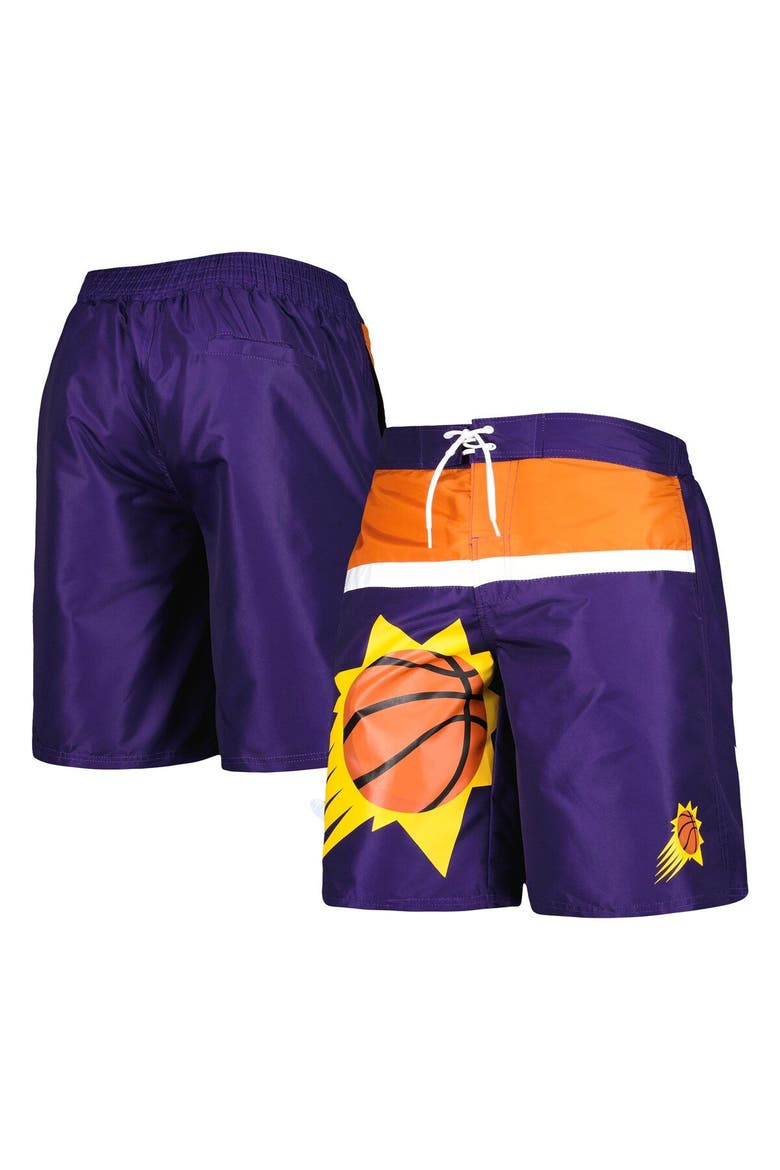 Men's G-III Sports by Carl Banks Purple Phoenix Suns Sea Wind Swim Trunks, Main, color, Purple