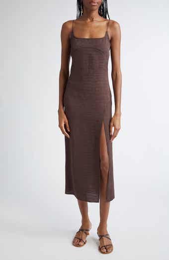 The Notte Charm Logo Crocodile Jacquard Midi Dress
