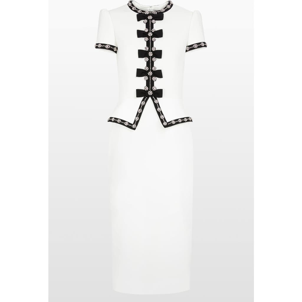 Jenny Packham Bisou Crystal-embellished Midi Dress In White