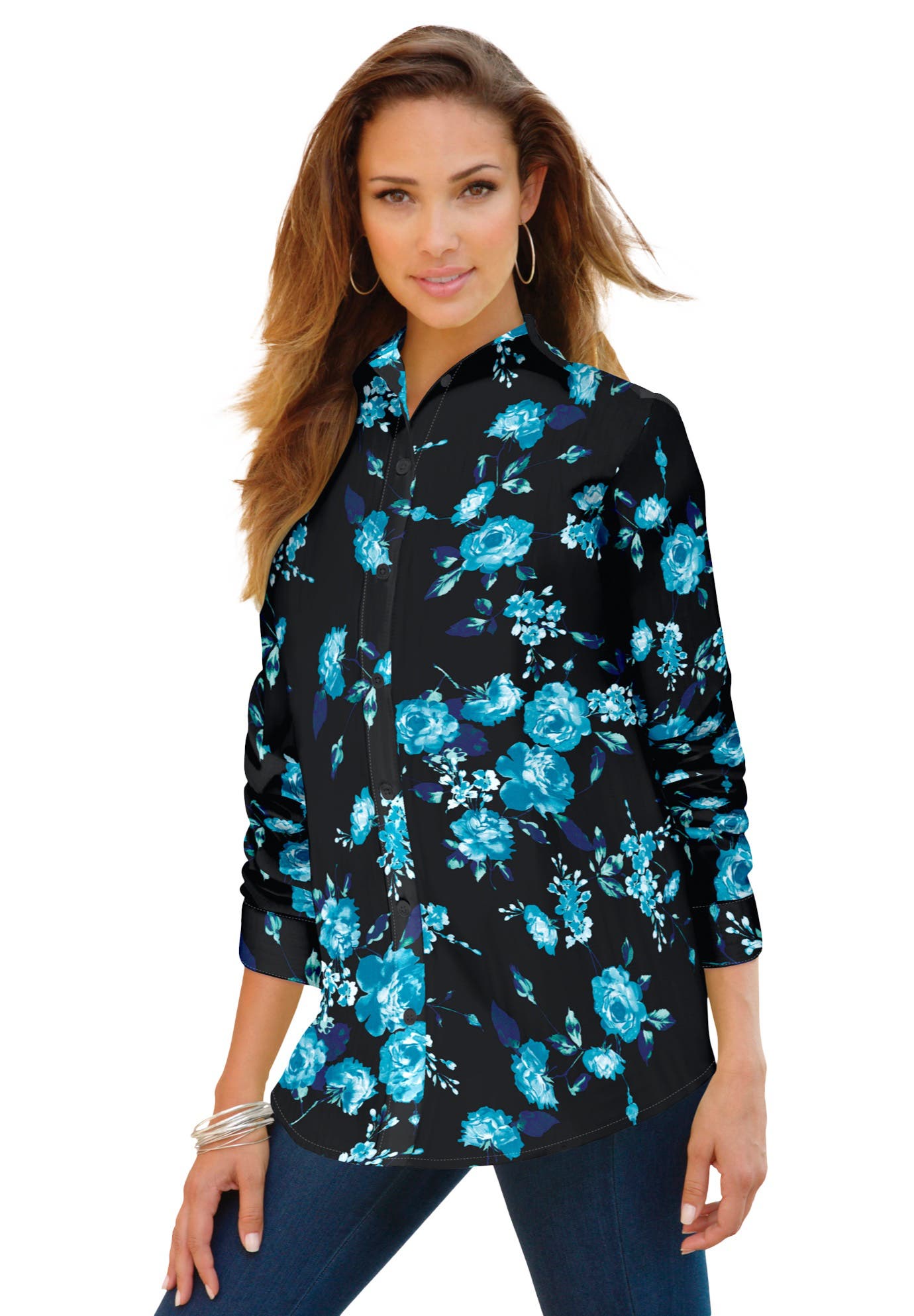 TEAL ROSE FLORAL
