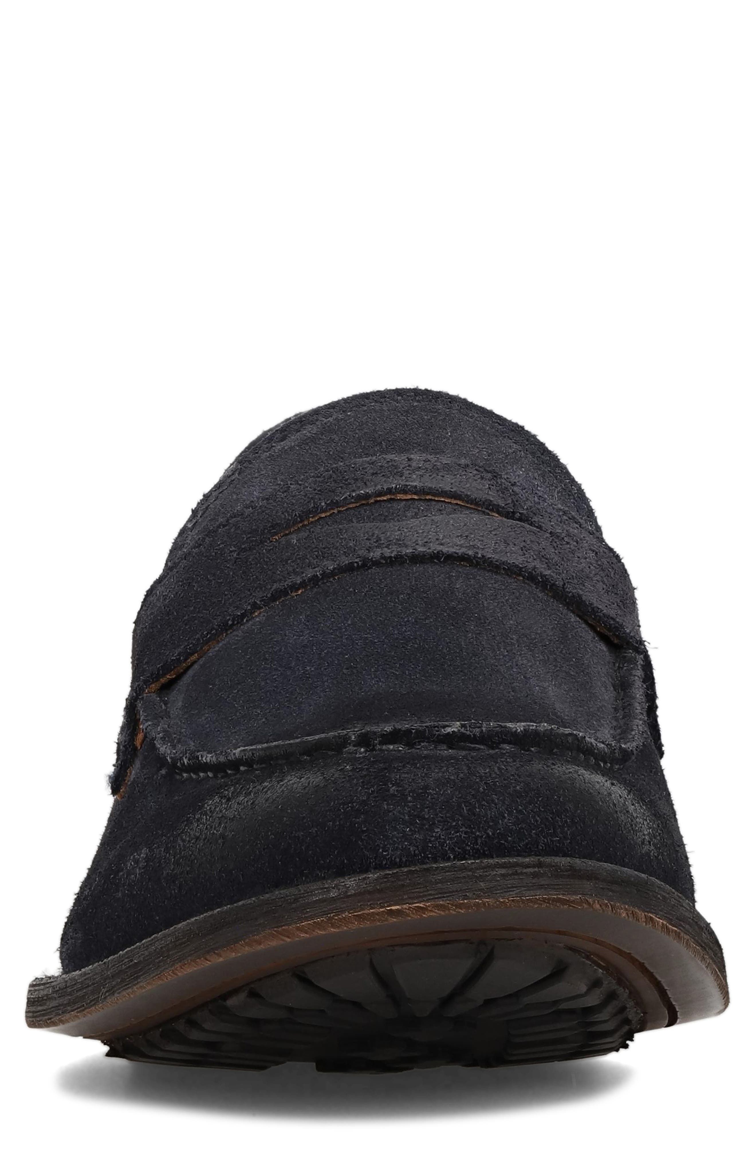 Frye Tyler Flex Leather Penny Loafer, Alternate, color, Midnight
