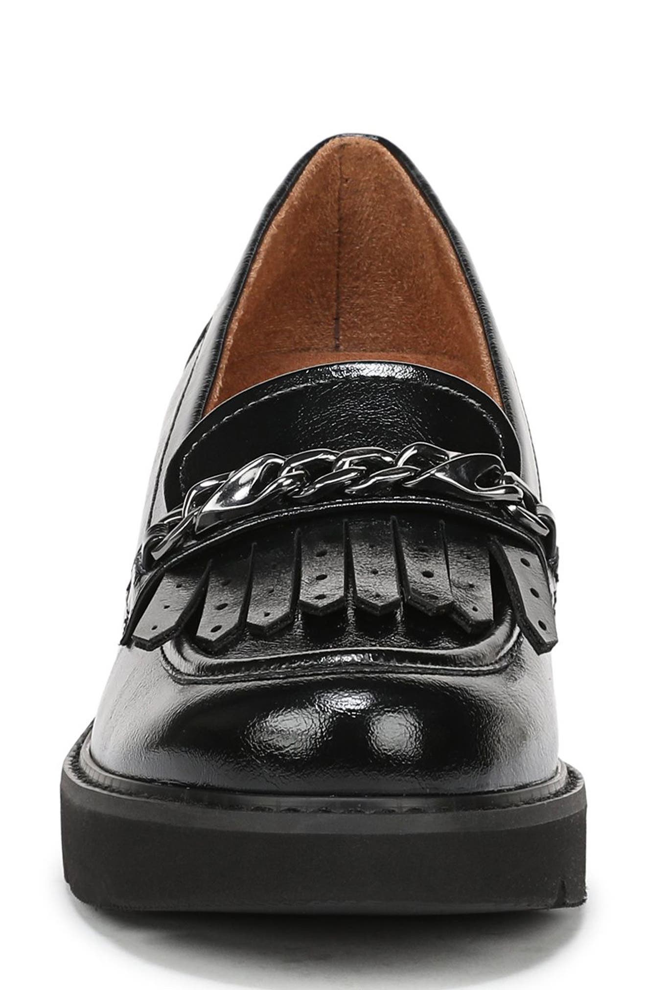 Celia Kiltie Loafer, Alternate, color, BLACK FAUX LEATHER