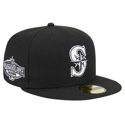 Men's New Era Black Seattle Mariners Logo 59FIFTY Fitted Hat