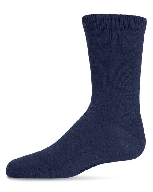 Memoi Kids' Basic Cotton Blend Crew Socks In Blue