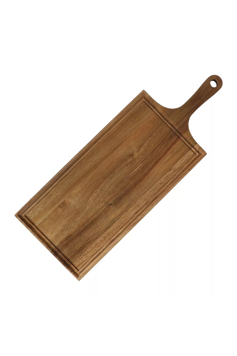 Meadowhouse 20 x 7.5 Inch Acacia Wood Charcuterie Board, Alternate, color, Brown