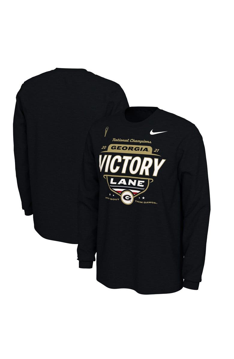 Nike Men's Nike Black Georgia Bulldogs College Football Playoff 2021 National Champions Locker Room Long Sleeve T-Shirt, Main, color, 