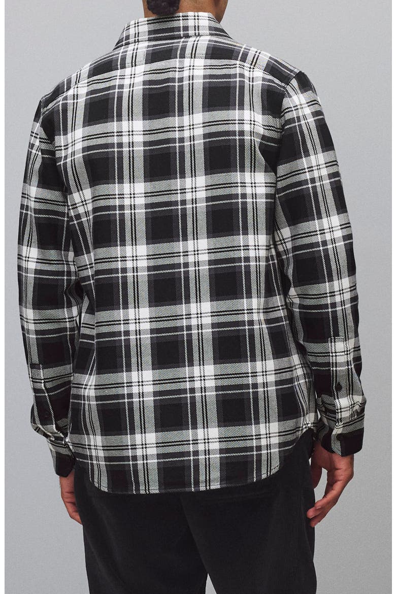 Union Plaid Cotton Button-Up Shirt, Alternate, color, WHITE/BLACK