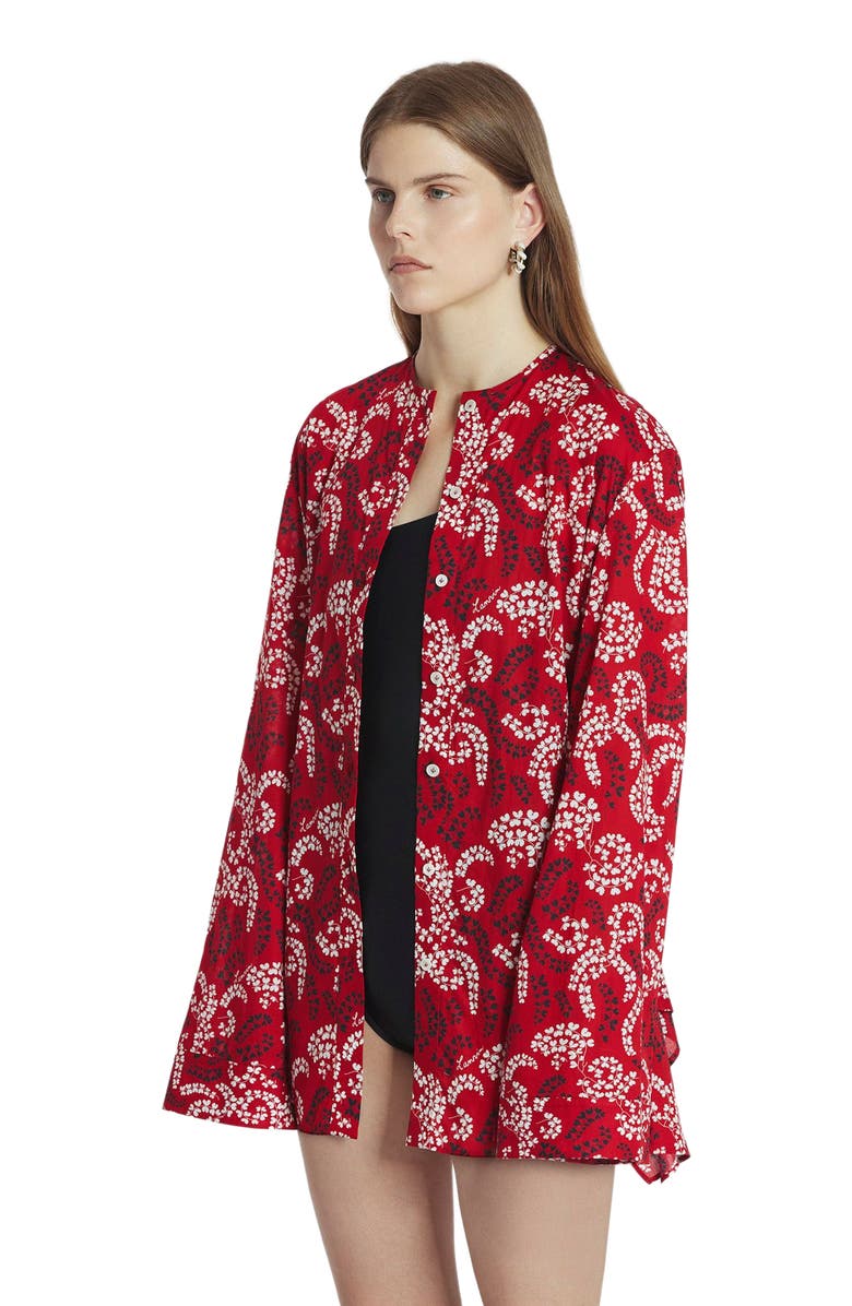 Lanvin PRINTED SHIRT IN COTTON VOILE, Alternate, color, 