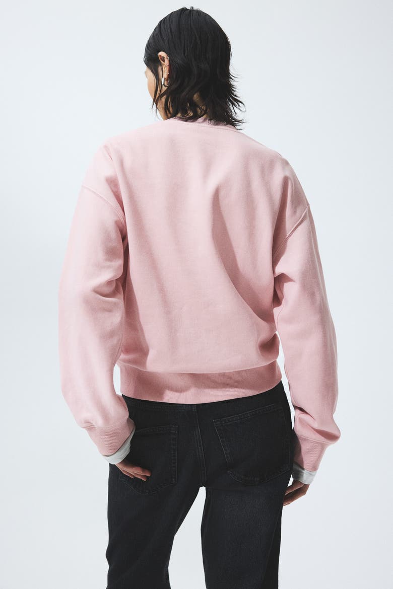 Motif-detail Sweatshirt, Alternate, color, Light pink/Pilates