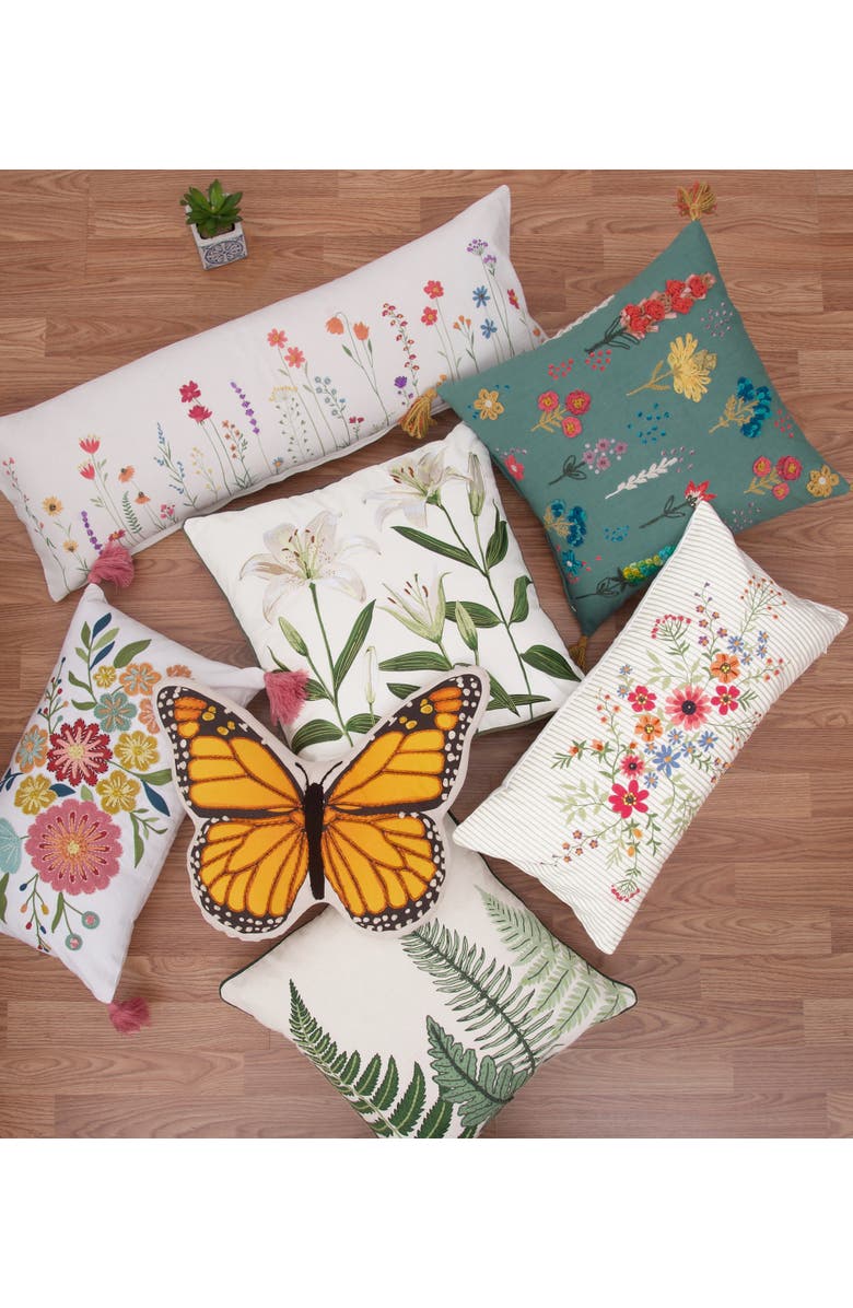 C&F Home Monarch Butterfly Graphic Print Shaped Throw Pillow, 15" x 20", Alternate, color, Orange