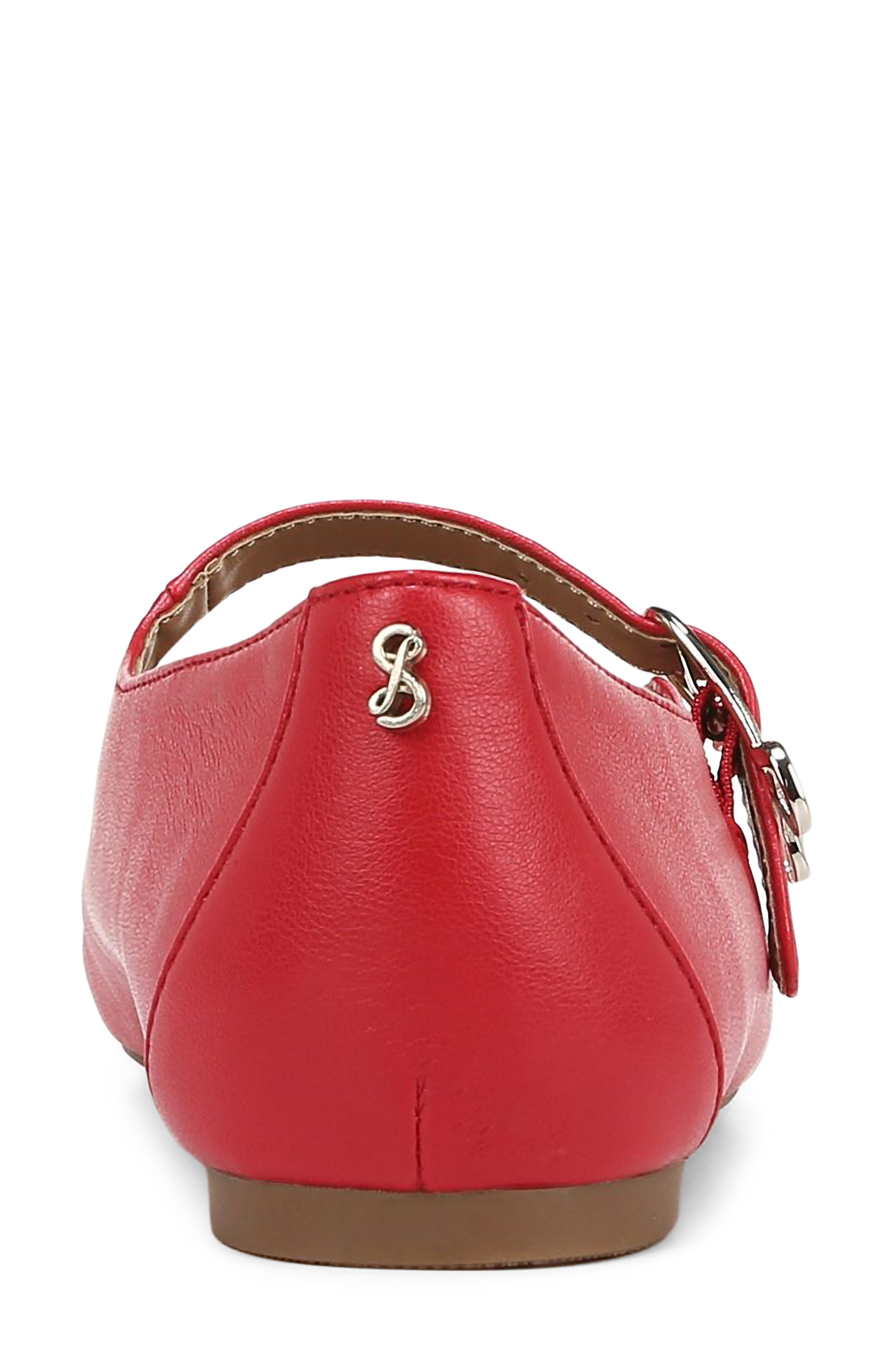 SAM & LIBBY Fredi Mary Jane Flat, Alternate, color, Riviera Red