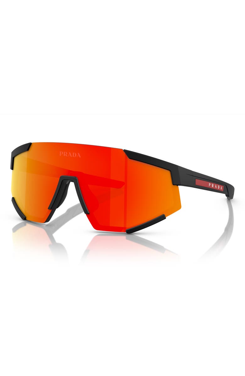 Prada Linea Rossa 137mm Pillow Shield Sunglasses, Alternate, color,