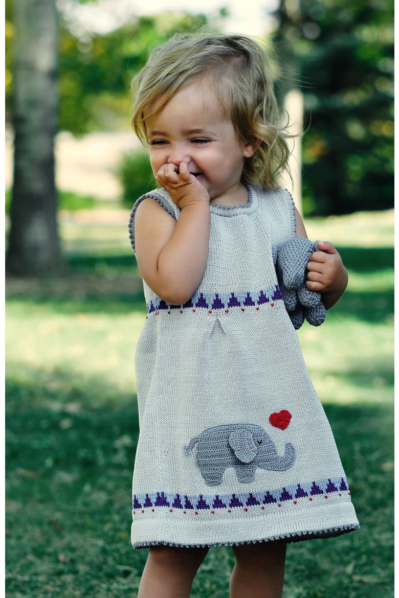 Elephant Heart Dress, Alternate, color, Grey