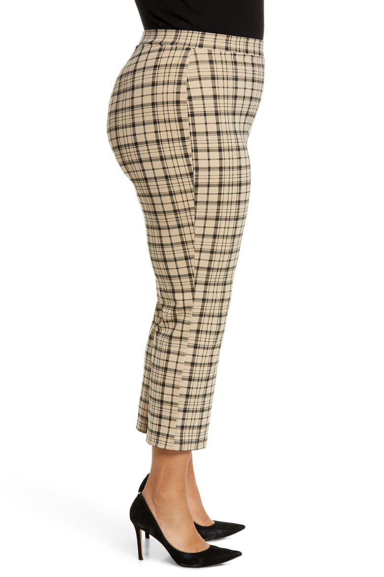Carnaby Plaid Ponte Crop Pants, Alternate, color, GWPL