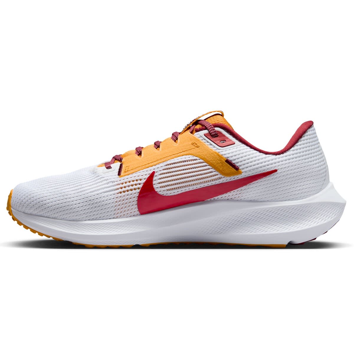 Nike Unisex Nike  White USC Trojans Zoom Pegasus 40 Running Shoe, Alternate, color, White