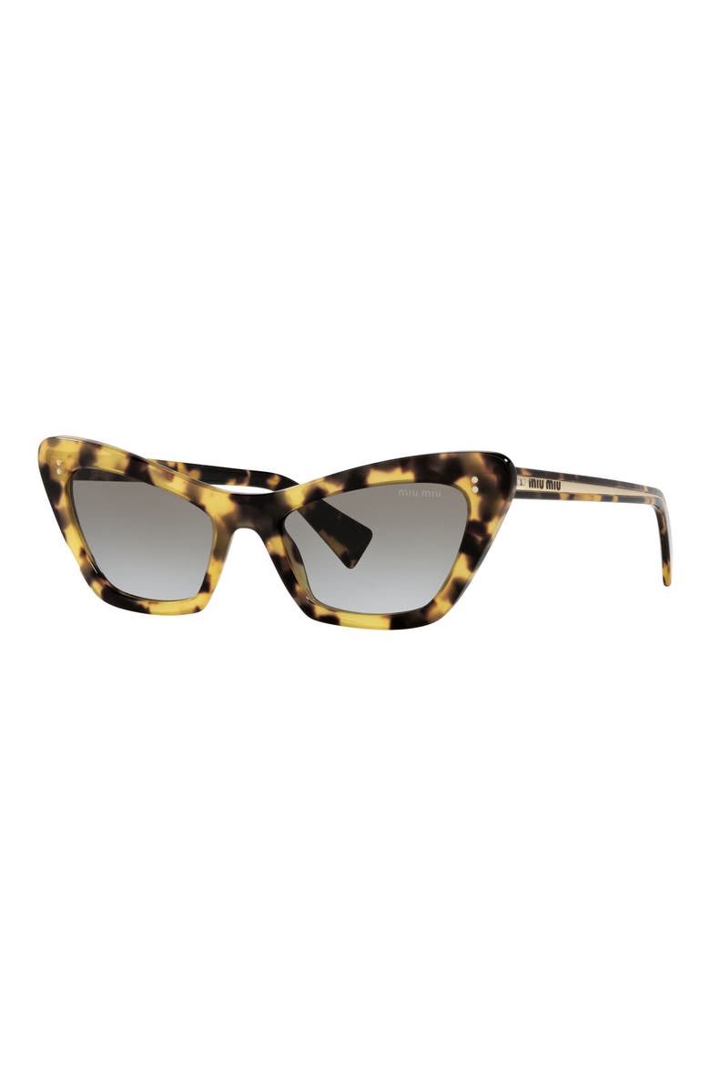 54mm Butterfly Sunglasses, Alternate, color, LIGHT HAVANA / GREY GRADIENT