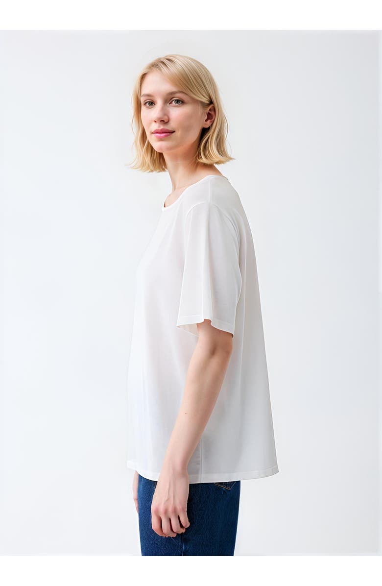 Majestic Filatures Soft Touch Short Sleeve Relaxed Fit T-Shirt, Alternate, color, Blanc